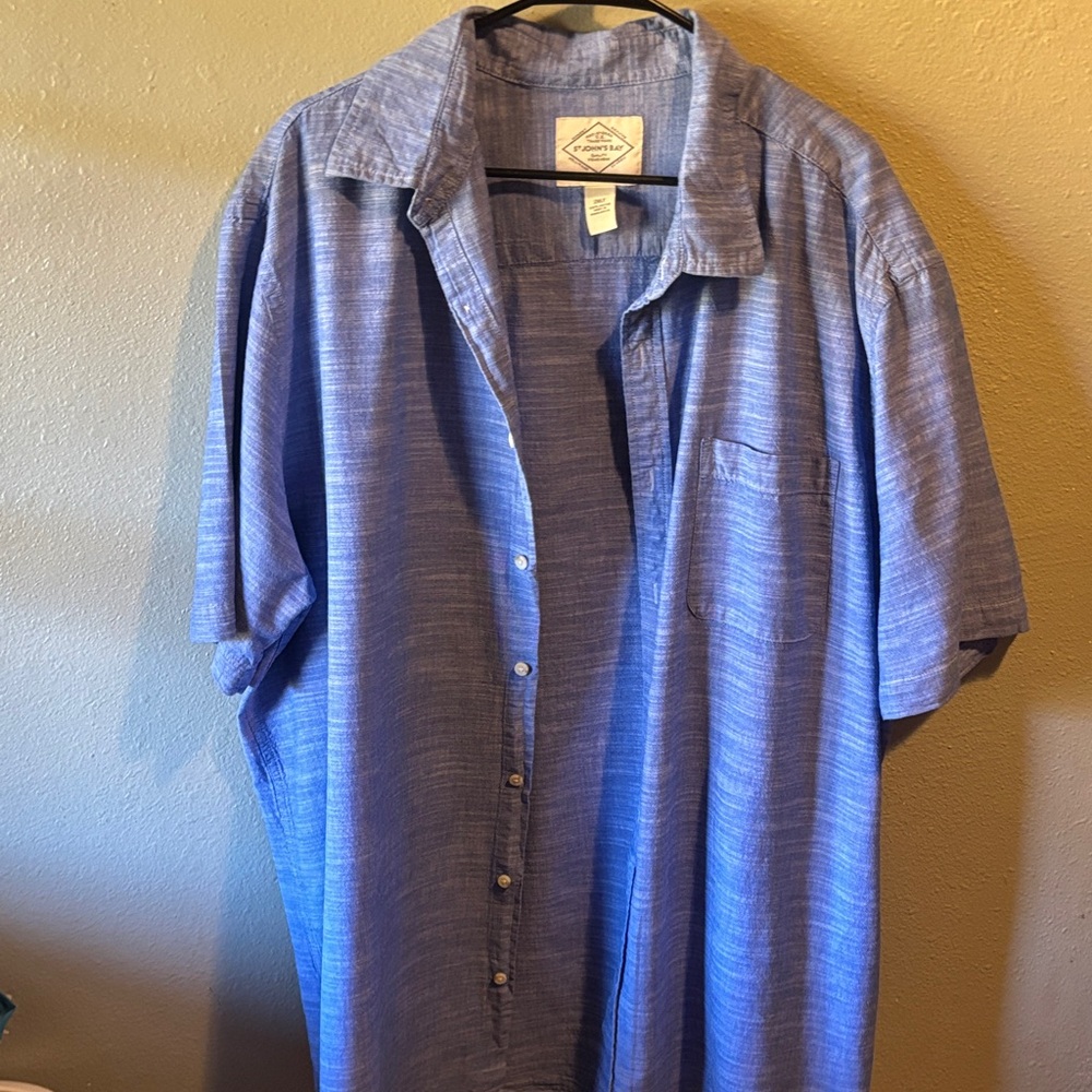 St. John's Bay Light Blue Casual Button-Down Shirt